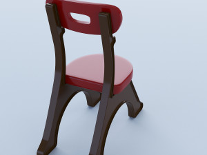 plastic kids chair Model 3D