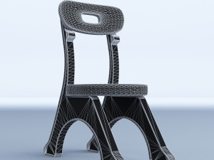 plastic kids chair Model 3D