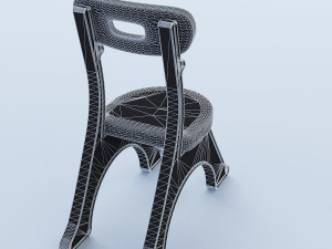 plastic kids chair Model 3D