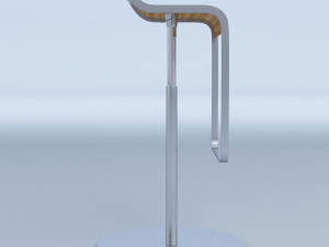 curved bar stool 3D 模型