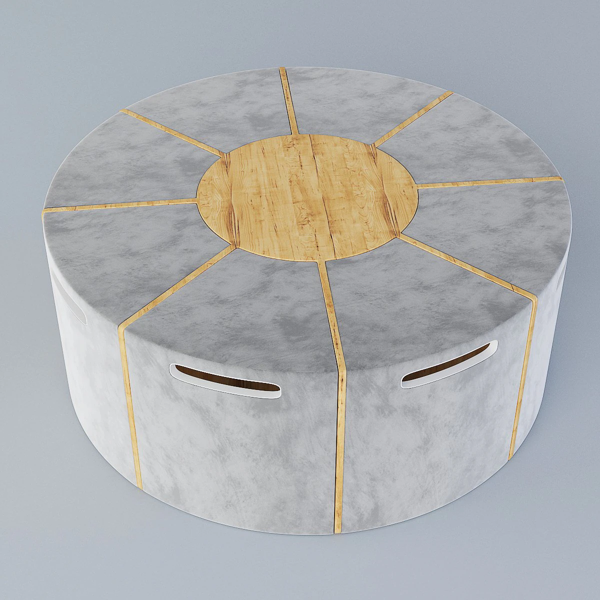 circle coffee table 3D Model .c4d .max .obj .3ds .fbx .stl .blend 