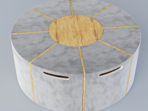 circle coffee table Model 3D