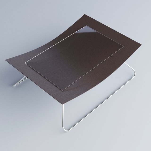 curved coffee table Model 3D .c4d .max .obj .3ds .fbx .stl .blend 