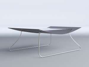 curved coffee table Model 3D