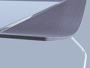 curved coffee table Model 3D