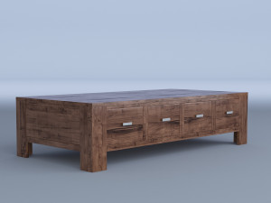wooden coffee table Model 3D