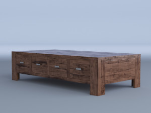 wooden coffee table 3D Model
