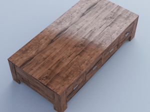 wooden coffee table 3D Model