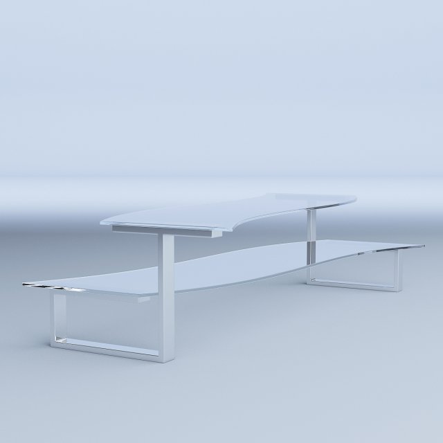 glass coffee table 3D Model .c4d .max .obj .3ds .fbx .stl .blend