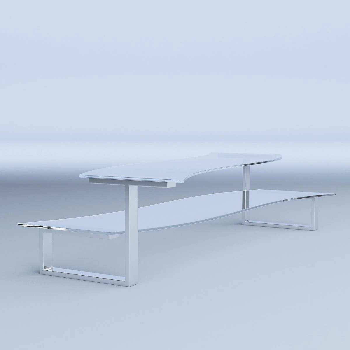 glass coffee table 3D Model .c4d .max .obj .3ds .fbx .stl .blend 
