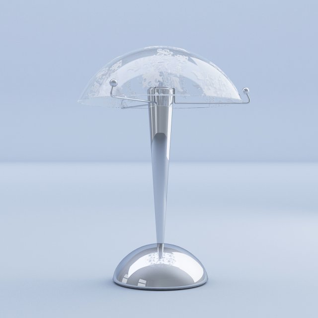 crystal floral table lamp 3D Model .c4d .max .obj .3ds .fbx .stl .blend 