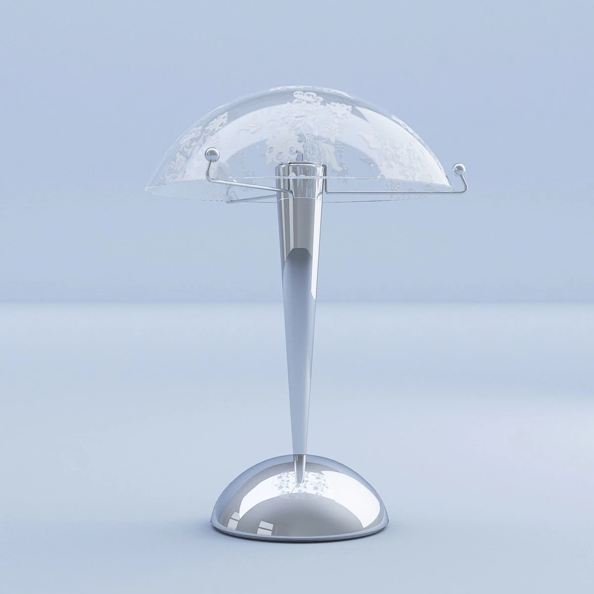 crystal floral table lamp 3D Model .c4d .max .obj .3ds .fbx .stl .blend 