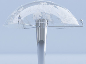 crystal floral table lamp 3D Model