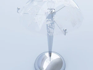 crystal floral table lamp 3D Model