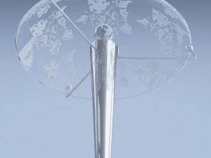 crystal floral table lamp 3D Model