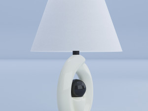 white table lamp Model 3D