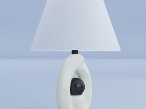 candeeiro de mesa branco Modelo 3D