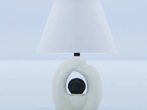 white table lamp 3D Model