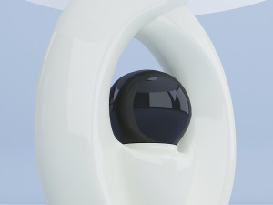 white table lamp 3D Model