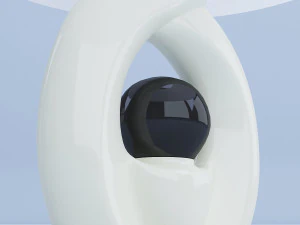 white table lamp 3D Model