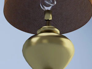 골드 테이블 램프 3D 모델