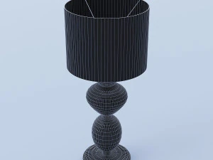 골드 테이블 램프 3D 모델