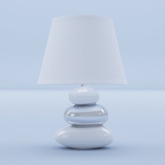 white table lamp 3D Model .c4d .max .obj .3ds .fbx .stl .blend 