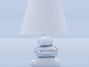 white table lamp 3D Model