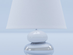 white table lamp 3D Model