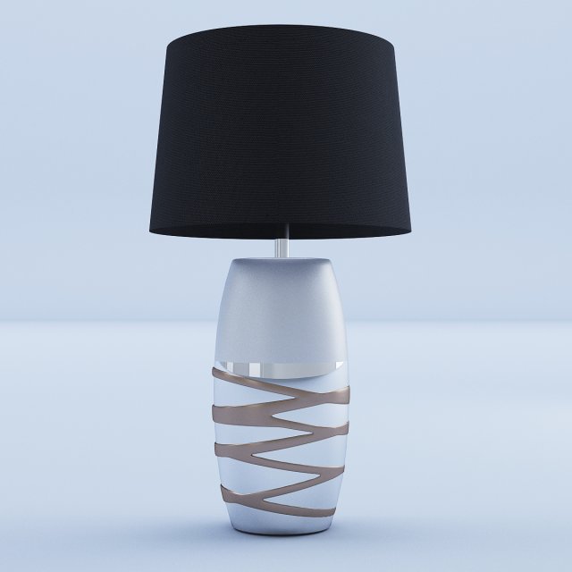 white black table lamp 3D Model .c4d .max .obj .3ds .fbx .stl .blend 
