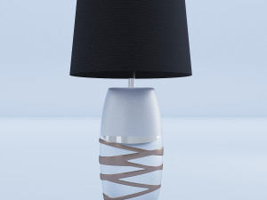 white black table lamp Modèle 3D