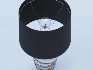 white black table lamp 3D Model