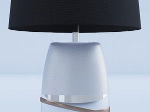 white black table lamp 3D Model