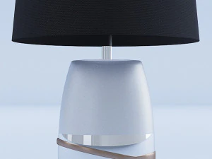 white black table lamp 3D Model