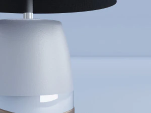 white black table lamp 3D Model