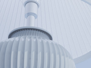 white table lamp 3D 모델
