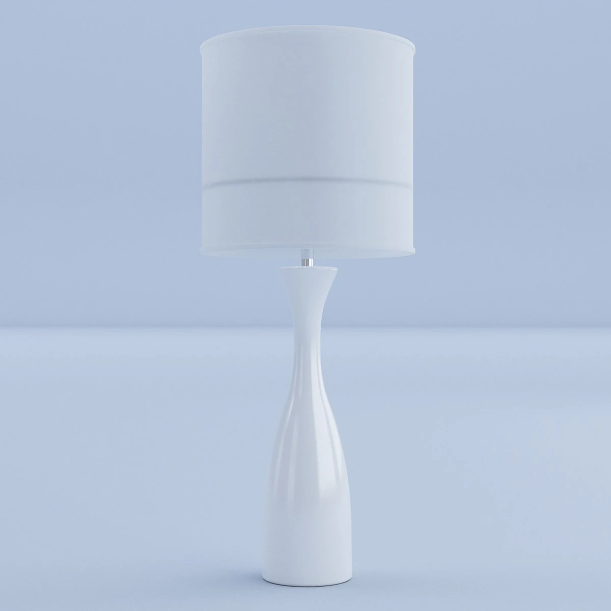 ceramic white lamp 3 3D Model .c4d .max .obj .3ds .fbx .stl .blend 