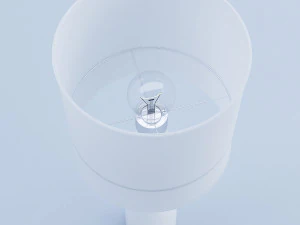 ceramic white lamp 3 3D Model