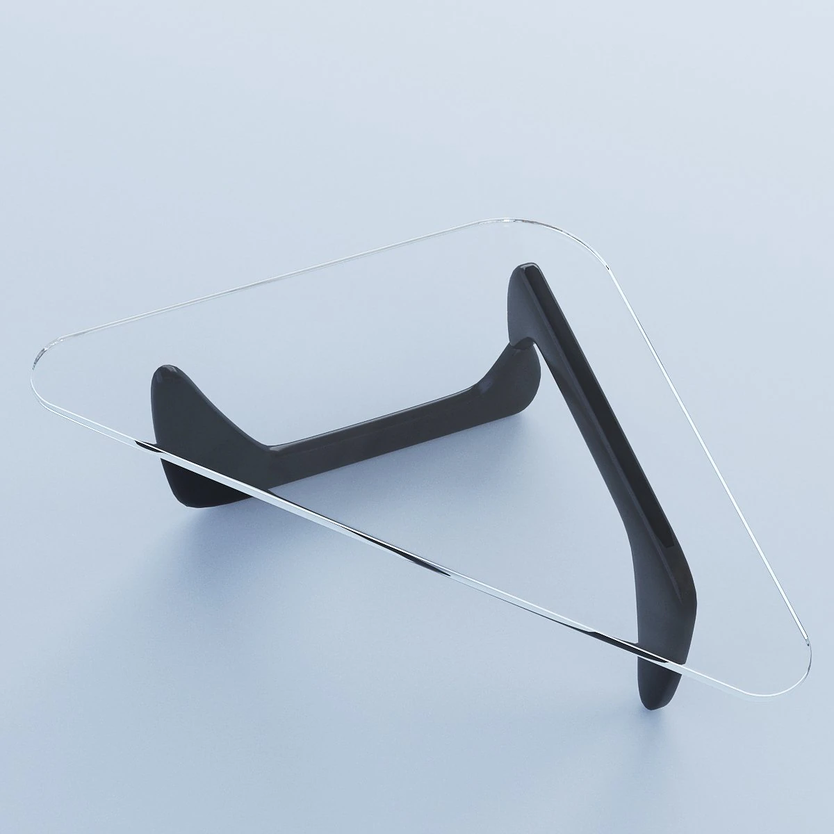 triangular glass coffee table 3D Model .c4d .max .obj .3ds .fbx .stl .blend 