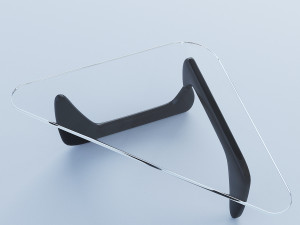 triangular glass coffee table Modèle 3D