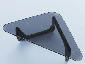 triangular glass coffee table 3D Model