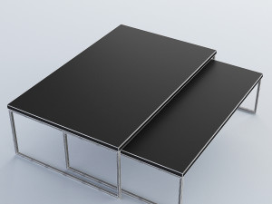 double wooden table 3Dモデル