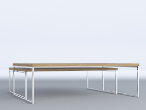 double wooden table 3Dモデル