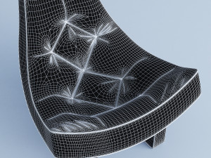 white chair cappellini 3D-Modell
