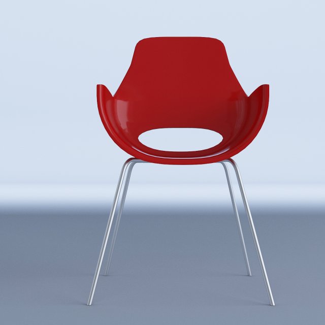 red chair 3D 模型 .c4d .max .obj .3ds .fbx .stl .blend