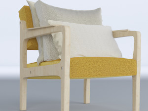 lounge chair cushions Model 3D