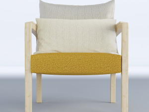 lounge chair cushions 3D Modell