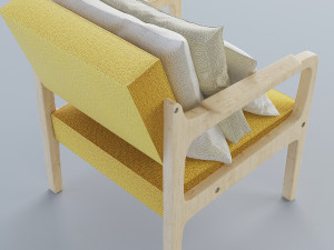 lounge chair cushions 3D Modell