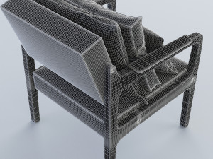 lounge chair cushions 3D Modell