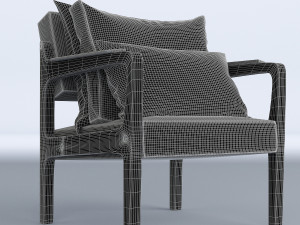 lounge chair cushions 3D Modell